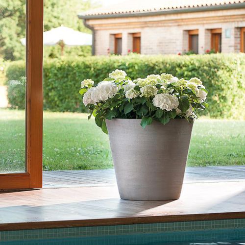 Vaso da giardino in terracotta - PRIMITIVO GRAFITE : 4G-J-07  - Deroma - conico / rotondo