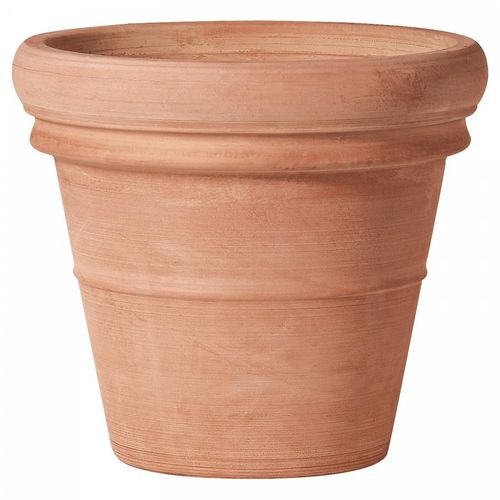 Vaso da giardino in terracotta - WHITE : 31-W - Deroma - rotondo / conico