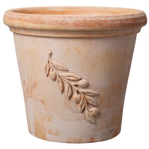 Vaso da giardino in terracotta - OLIVE : TG6-N  - Deroma - conico / rotondo