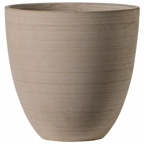 Vaso da giardino in terracotta - PRIMITIVO GRAFITE : 70N-J-08 - Deroma - rotondo