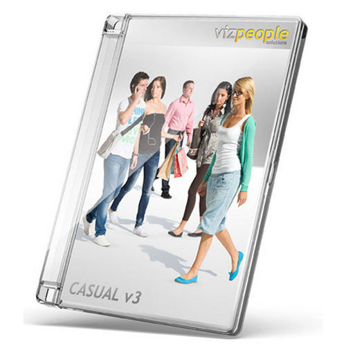 Biblioteca d'oggetti 2D/3D - CASUAL V3 - VizPeople Cut Out people