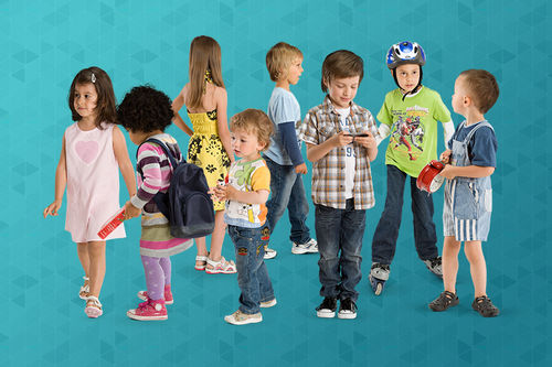 Biblioteca d'oggetti 2D/3D - KIDS - VizPeople Cut Out people