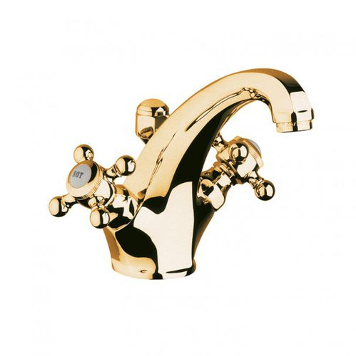 Miscelatore doppio comando per lavabo - 1926 - KLUDI - da appoggio / in metallo cromato / in rame