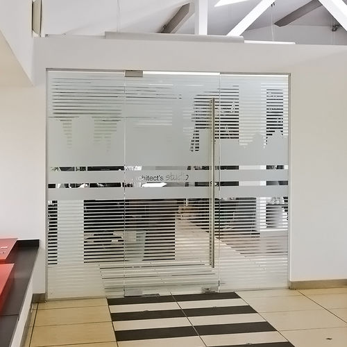 Porta da interno - DORMA UNIVERSAL - Glas Expert - in vetro / in alluminio anodizzato / battente