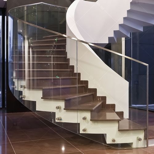 Ringhiera in vetro temprato - CURVED - Glas Expert - pannelli in vetro / da interno / per scala