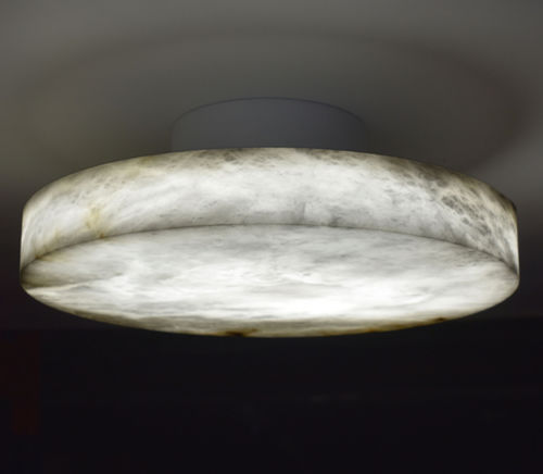 Plafoniera contemporanea - PEBBLE - Atelier-alain-ellouz - rotonda / in alabastro / LED