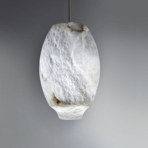 Lampada a sospensione - COLETTE - Atelier-alain-ellouz - in alabastro / contemporanea / con cavo