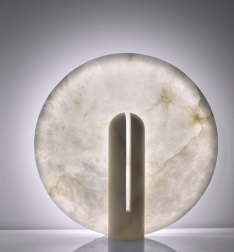 Lampada da tavolo - BONNIE & CLYDE - Atelier-alain-ellouz - in alabastro / contemporanea / senza fili