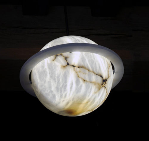 Lampada a sospensione - LUNA COMPOSITION - Atelier-alain-ellouz - in alabastro / contemporanea / con cavo