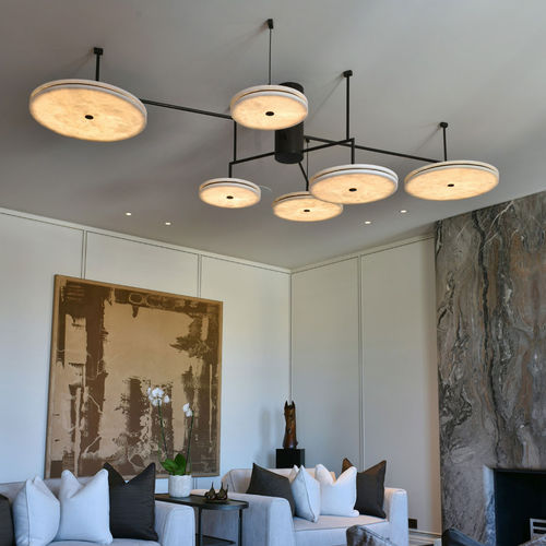Lampadario contemporaneo - EVASION - Atelier-alain-ellouz - in acciaio / in alabastro / contract
