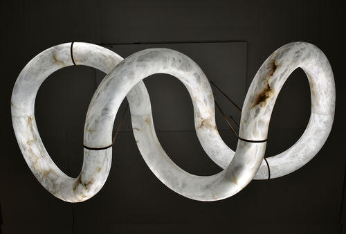 Lampada a sospensione - INFINITY 12 - Atelier-alain-ellouz - in alabastro / contemporanea / con cavo