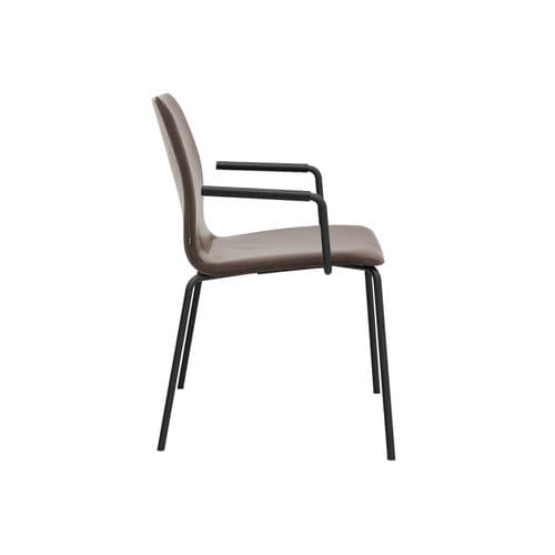 Sedia visitatore contemporanea - MAVERICK PLUS - KFF - da interno / in pelle / in metallo