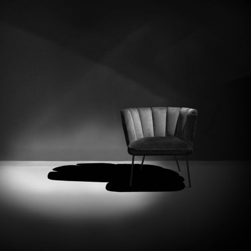Poltrona contemporanea - GAIA LOUNGE - KFF - in tessuto / in metallo / beige