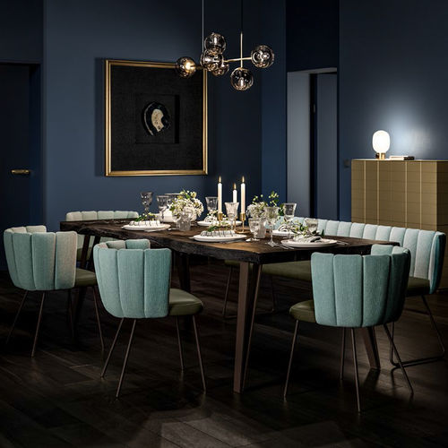 Tavolo da pranzo contemporaneo - NIGHTINGALE - KFF - in legno / in metallo / rettangolare