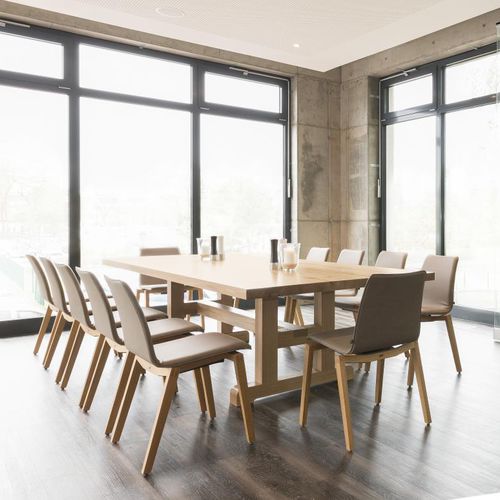 Sedia visitatore contemporanea - ALEC - KFF - da interno / in tessuto / in pelle