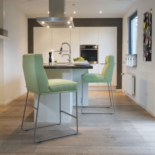 Sedia alta contemporanea - D-LIGHT - KFF - da interno / in tessuto / in pelle