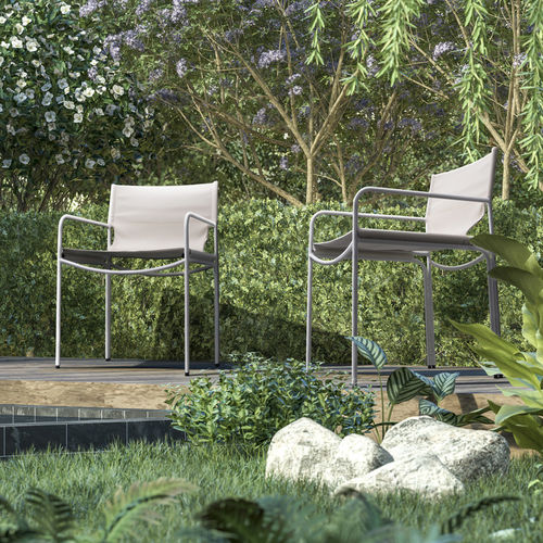 Sedia da giardino contemporanea - POOL - KFF - da esterno / in tessuto / con supporto in acciaio inossidabile