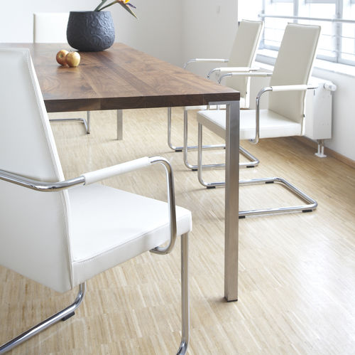 Sedia visitatore contemporanea - AURA - KFF - in acciaio / imbottita / cantilever