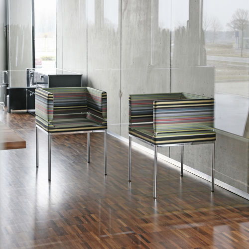 Sedia visitatore contemporanea - FM - KFF - in feltro / imbottita / contract