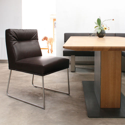Sedia visitatore contemporanea - D-LIGHT - KFF - da interno / in tessuto / in acciaio