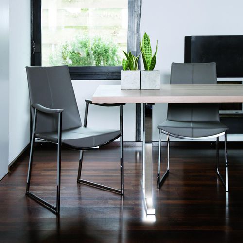 Sedia contemporanea - TIBET - KFF - da interno / in legno / con supporto in acciaio