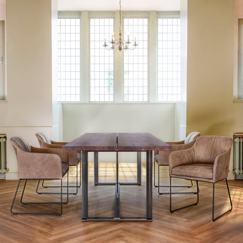 Tavolo da pranzo contemporaneo - ARTUS - KFF - in rovere / in acciaio / rettangolare