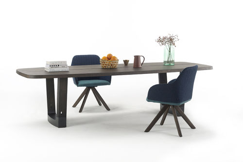 Tavolo contemporaneo - BASE - Arco - in legno / ovale / rotondo