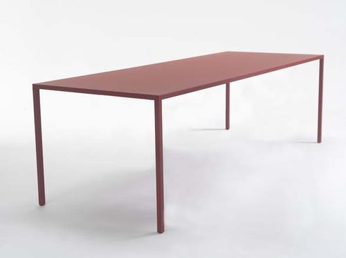 Tavolo contemporaneo - 10 YEARS SLIM - Arco - in acciaio / con supporto in acciaio / rettangolare