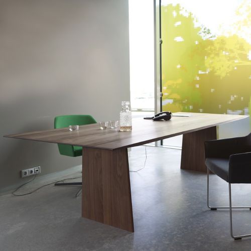 Tavolo contemporaneo - LANCE - Arco - in legno massiccio / rettangolare