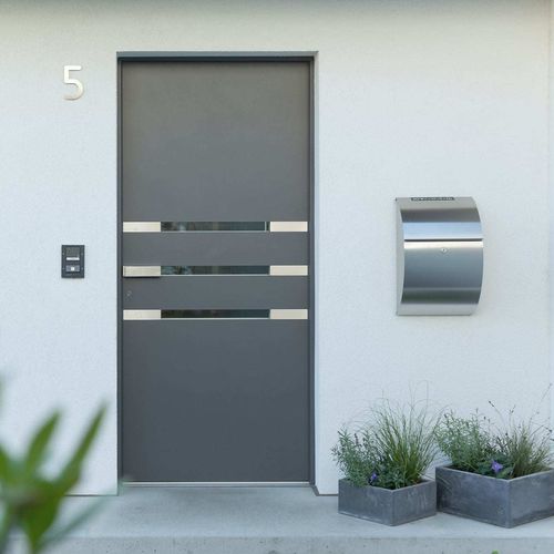 Porta d'ingresso - ALUCLIP - Trocal - in vetro / in alluminio / in PVC