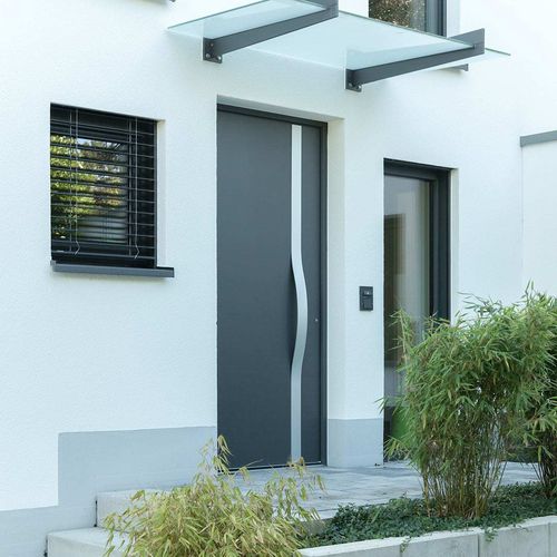 Porta d'ingresso - ALUCLIP - Trocal - in alluminio / in PVC / battente