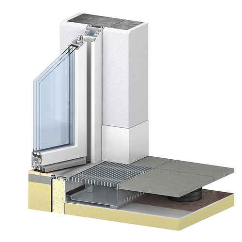 Canaletta con griglie - PREMIPLAN PLUS - Trocal - griglia in acciaio inox / da pavimento / per porta