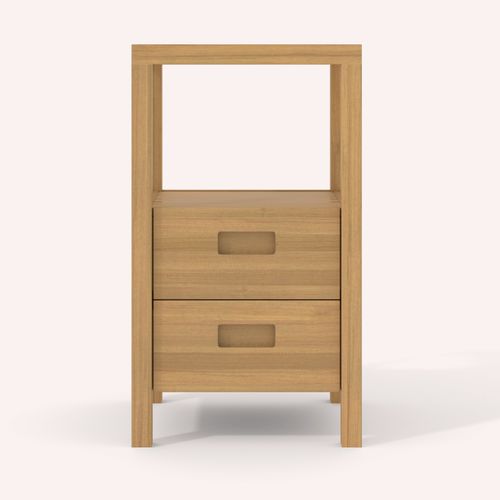 Comodino contemporaneo - DALIDA III - COCO-MAT - in rovere / rettangolare / con cassetti