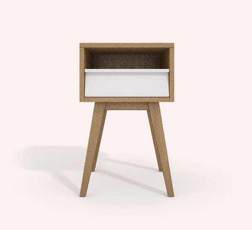 Comodino contemporaneo - ELEA - COCO-MAT - in rovere / rettangolare / per uso residenziale