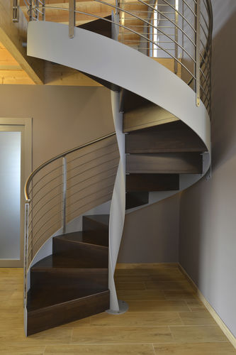 Scala a chiocciola - ELICA - TECNOSCALE - con gradini in legno / con gradini in metallo / con struttura in metallo