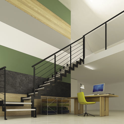 Scala dritta - PLANA POP - TECNOSCALE - a L / a U / con gradini in quercia