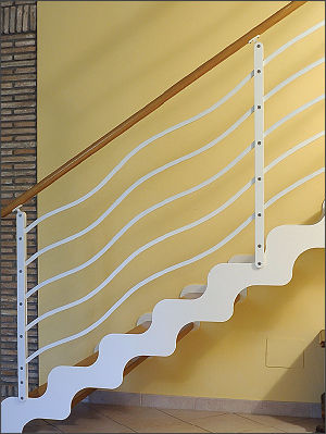 Ringhiera in metallo - ONDA - TECNOSCALE - a sbarre / da interno / per scala