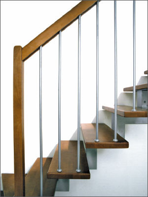 Ringhiera in metallo - EASY/EASY INOX - TECNOSCALE - in legno / a sbarre / da interno