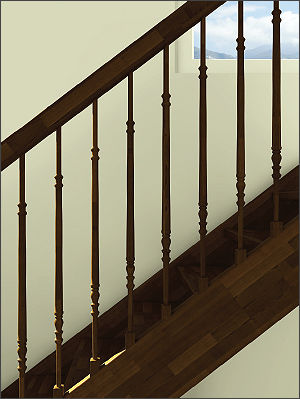 Ringhiera in legno - STILNOVO - TECNOSCALE - a sbarre / da interno / per scala