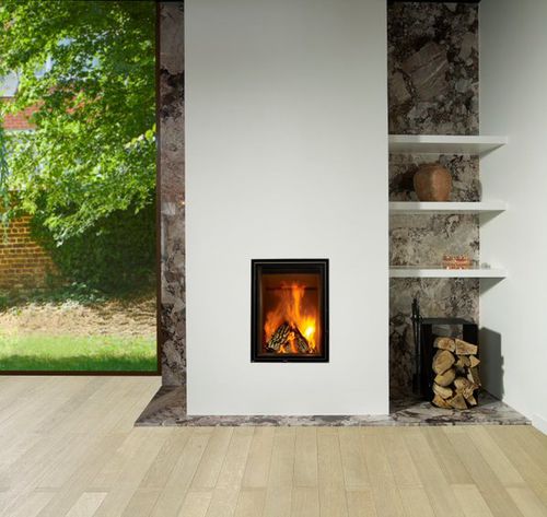 Inserto per camini a legna - LOFT - JIDÉ - in acciaio / a convezione naturale / contemporaneo