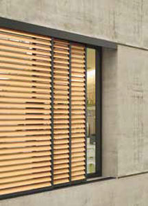 Frangisole in legno - DUCOSLIDE SLIMFRAME - Duco - per facciata