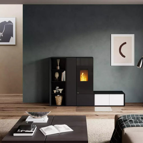 Stufa a pellet - CON­NECT  - Rika - 0 - 5 kW / 8 kW / a pavimento