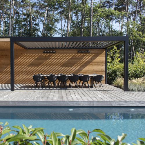 Pergola bioclimatica - B250 XL - Brustor - addossata / autoportante / in alluminio