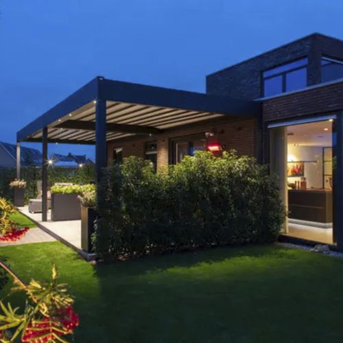 Pergola retrattile - B300 - Brustor - addossata / autoportante / in alluminio