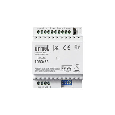 Modulo di controllo per sistema domotico - 1083/53 - urmet - su guida DIN / IP / da interno