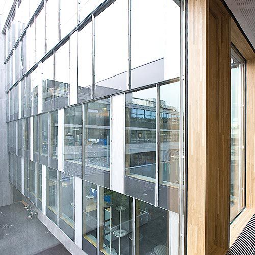 Porta da interno - TECHNOLOGY CENTRE SIKA, ZURICH/SWITZERLAND - Schindler - in legno / scorrevole / vetrata