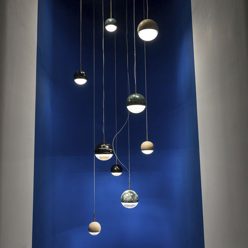 Lampada a sospensione - WANDERING STAR - VISO Lighting - in metallo / in vetro / in marmo