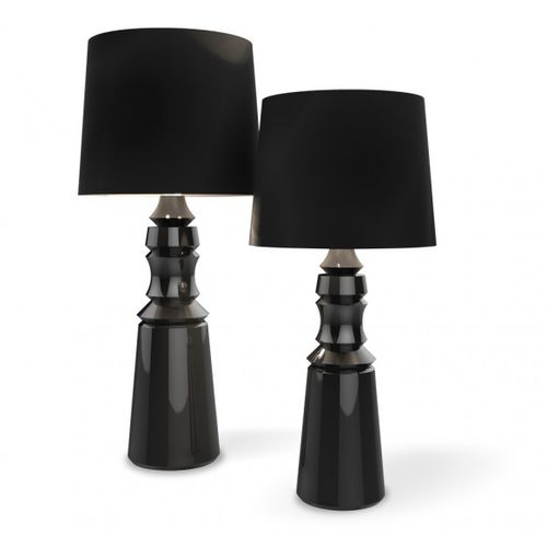 Lampada da pavimento - OVERSIZED - VISO Lighting - in tessuto / in legno laccato / contemporanea