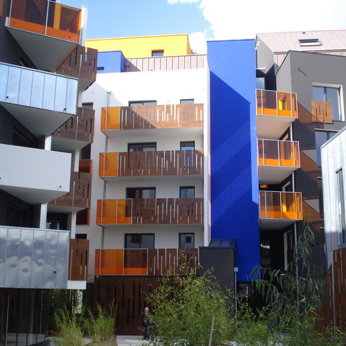 Pannello in vetro di sicurezza - VANCEVA COLOR PLASTOFLOAT  - Macocco - laminato / temprato / decorato