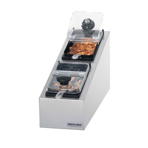 Espositore per condimenti - SR-2S 1/9 - Server Products - da bancone / in acciaio inossidabile / 4 ripiani